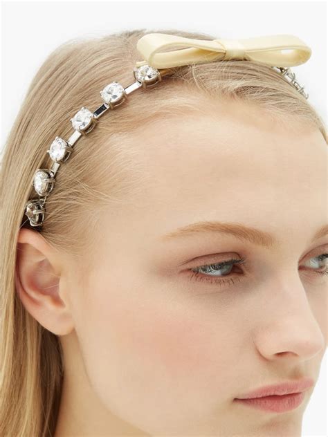 miu miu headband with crystals|Miu Miu Hair Accessories .